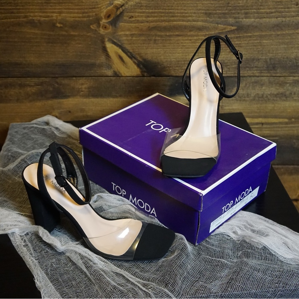 Brand New Emani Block Black Heels